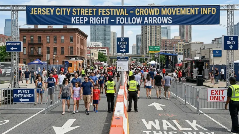 Busy city street with crowds showing large crowds expected during the 2026 FIFA World Cup