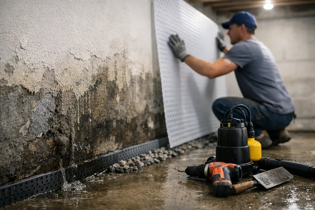 Wet Basement Wall Solutions That Last