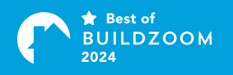 Best of BuildZoom 2024 award badge for Basement Repair Specialists, emphasizing excellence in basement waterproofing and renovation services.