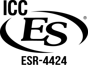 ICC ES ESR-4424 certification logo for carbon fiber foundation repair solutions by StablWall, emphasizing structural integrity and compliance.
