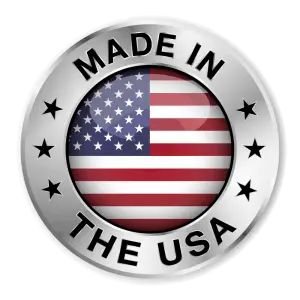 Made in the USA badge featuring the American flag, emphasizing quality and local manufacturing relevant to StablWall's foundation repair solutions.