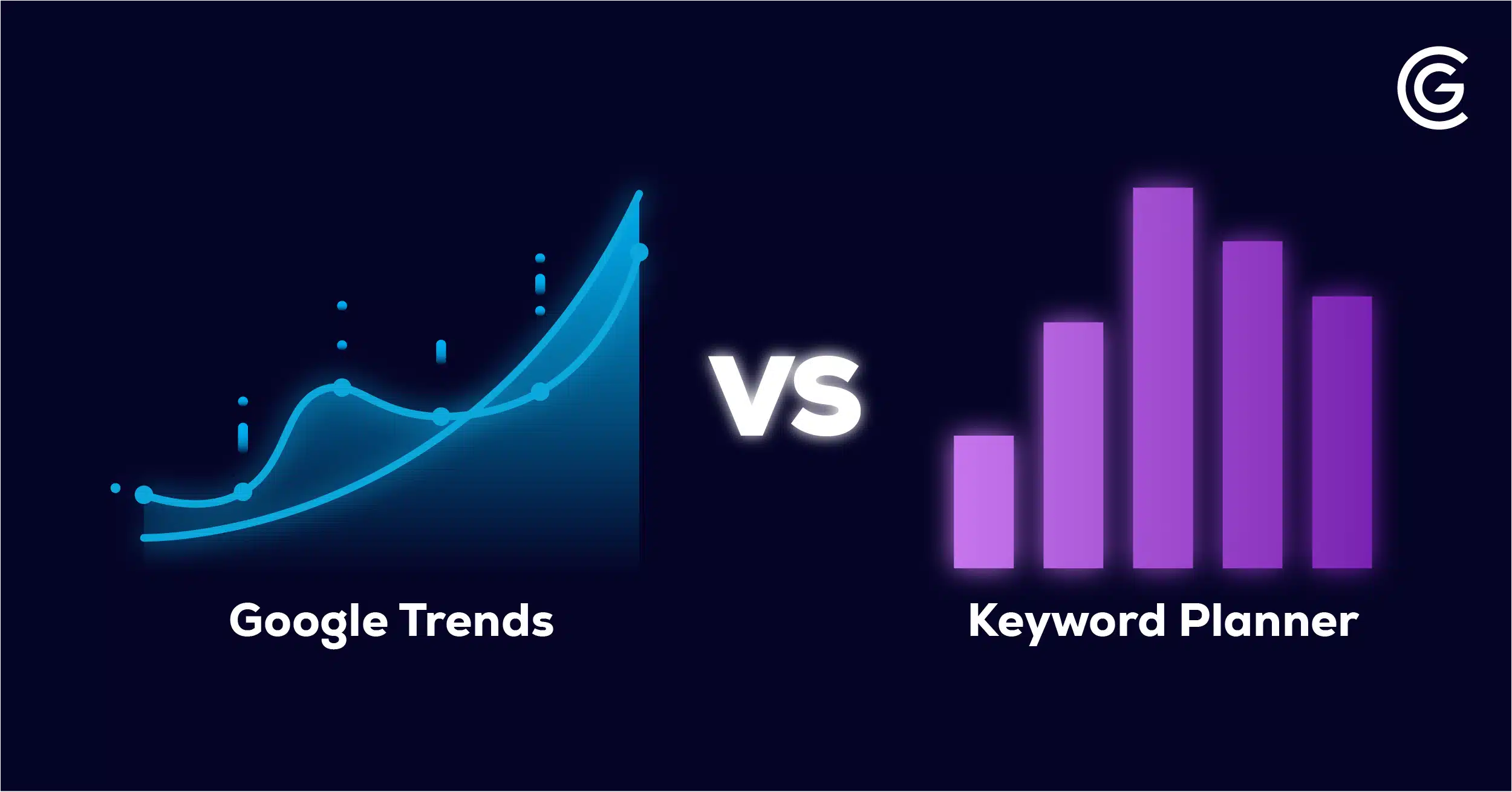 Google Trends vs Keyword Planner comparison graphic