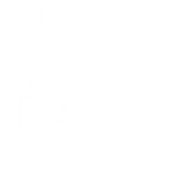White line drawing of a pressure washer with its wand. The pressure washer is rectangular with a nozzle at the bottom and a handle at the top.